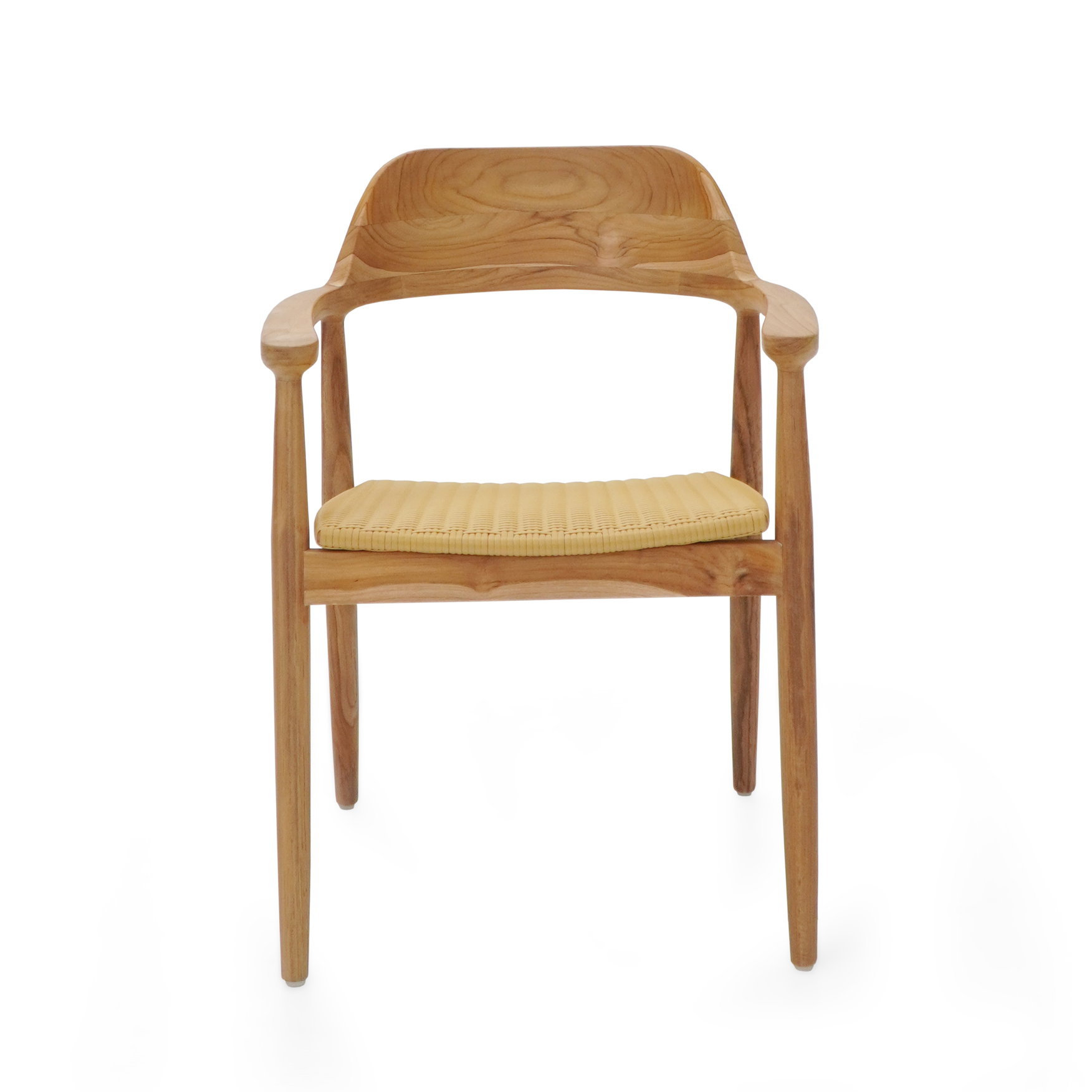 Gartenstuhl KENNEDY | Teakholz | Poly-Rattan natur