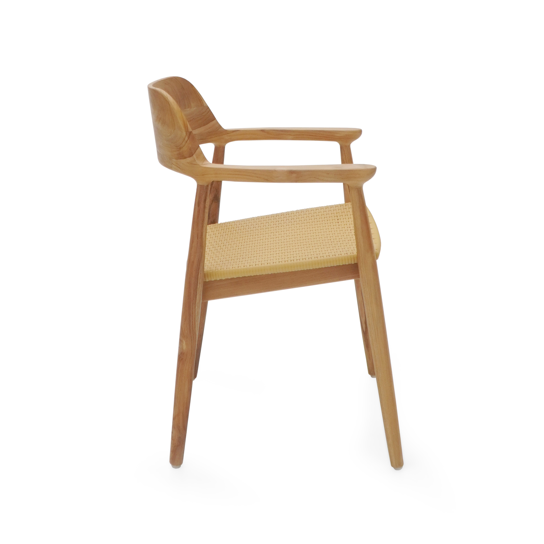 Gartenstuhl KENNEDY | Teakholz | Poly-Rattan natur